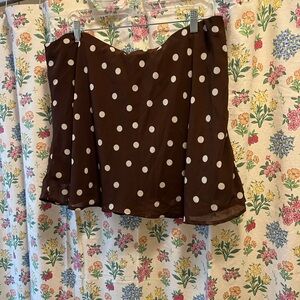 A&F Brown Polka Dot Skort